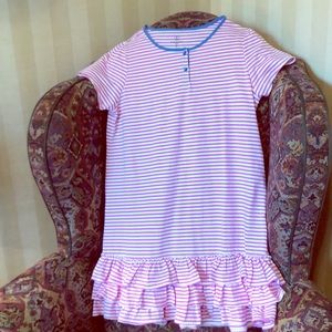 Girls Lands’ end XL16  stripe dress